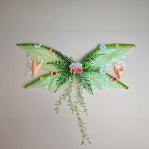 NEW Enchanting Fairy Wings & Ears Costume Delicate Flowers‎ & Leafs